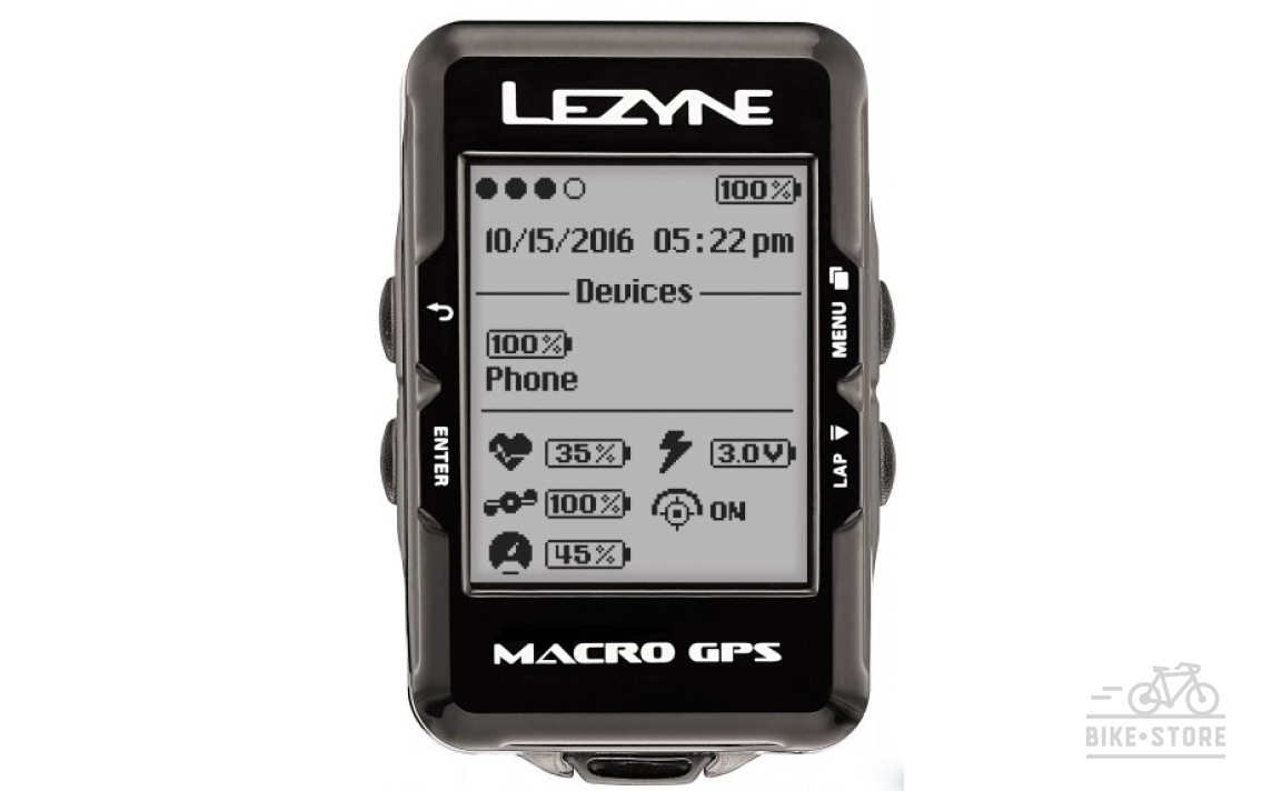 Велокомпьютер Lezyne MACRO EASY GPS черный